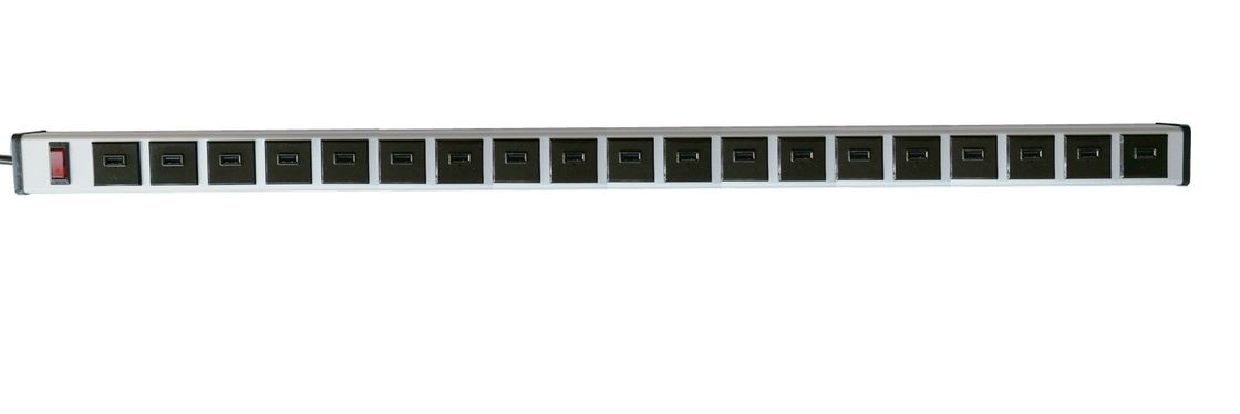يونيفرسال 19 متعدد المنافذ USB شحن قطاع الطاقة مع حماية زيادة وتصاعد كليب