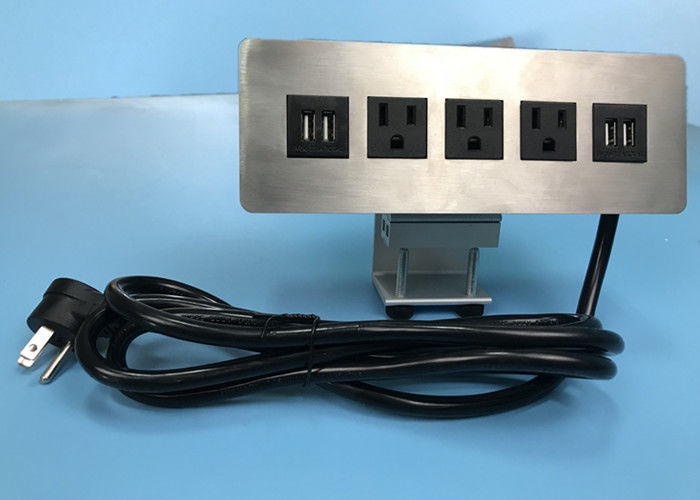 حافة جبل منفذ الطاقة سطح المكتب مع منفذ USB 4 ، 3 وحدة توزيع الطاقة / البيانات المخرج